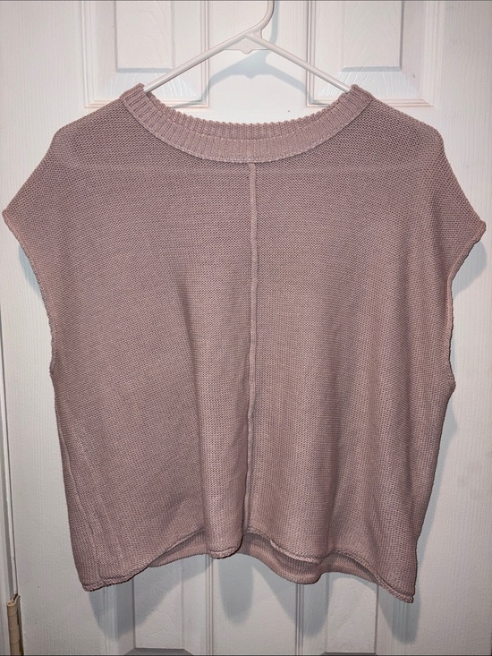 Zenana Outfitters Tops - Zenana Outfitters Mauve Knit Sleeveless Sweater Top